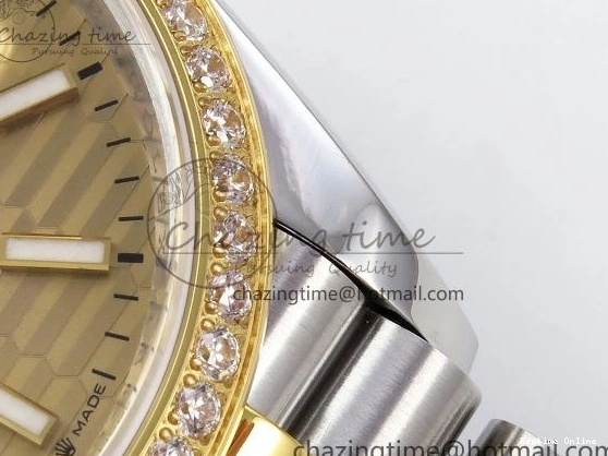 0220 Minimalist DateJust 36 SS 126283rbr VSF 1:1 Best Edition 904L Steel YG Textured Dial on Jubilee Bracelet VS 1378
